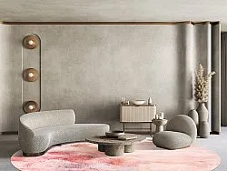 Rundt tæppe - Nancy (lyserød)