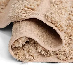 Rundt tæppe - Cazorla Natural Cotton Shaggy (beige)