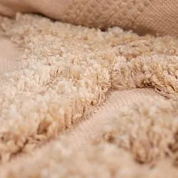 Rundt tæppe - Cazorla Natural Cotton Shaggy (beige)