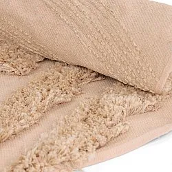 Rundt tæppe - Cazorla Natural Cotton Shaggy (beige)