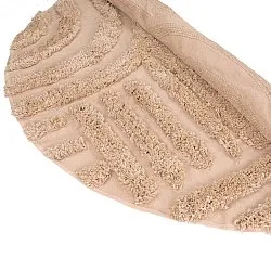 Rundt tæppe - Cazorla Natural Cotton Shaggy (beige)