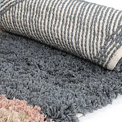 Rundt tæppe - Cefalu Natural Cotton Shaggy (multi)