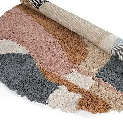 Rundt tæppe - Cefalu Natural Cotton Shaggy (multi)