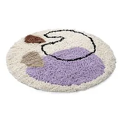 Rundt tæppe - Naousa Natural Cotton Shaggy (multi)