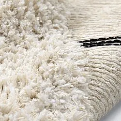 Rundt tæppe - Naousa Natural Cotton Shaggy (multi)