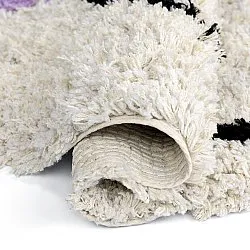 Rundt tæppe - Naousa Natural Cotton Shaggy (multi)