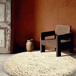 Rundt tæppe - Aliste Wool Shaggy (alabaster gleam)