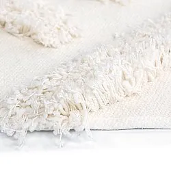 Rundt tæppe - Cazorla Natural Cotton Shaggy (off-white)
