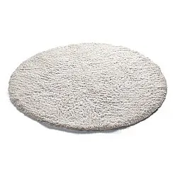 Rundt tæppe - Combarro Solid Cotton Shaggy (fløde)