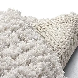 Rundt tæppe - Combarro Solid Cotton Shaggy (fløde)