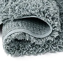 Rundt tæppe - Combarro Solid Cotton Shaggy (lyseblå)