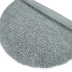 Rundt tæppe - Combarro Solid Cotton Shaggy (lyseblå)
