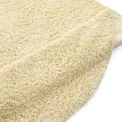 Rundt tæppe - Combarro Solid Cotton Shaggy (lysegul)