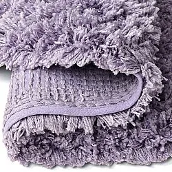 Rundt tæppe - Combarro Solid Cotton Shaggy (lys lilla)
