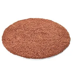 Rundt tæppe - Combarro Solid Cotton Shaggy (lys orange)