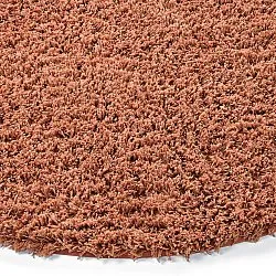 Rundt tæppe - Combarro Solid Cotton Shaggy (lys orange)