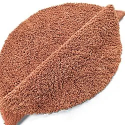 Rundt tæppe - Combarro Solid Cotton Shaggy (lys orange)