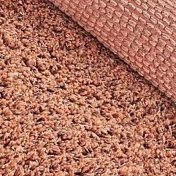 Rundt tæppe - Combarro Solid Cotton Shaggy (lys orange)