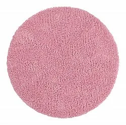 Rundt tæppe - Combarro Solid Cotton Shaggy (lyserosa)