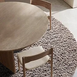 Rundt tæppe - Combarro Solid Cotton Shaggy (taupe)