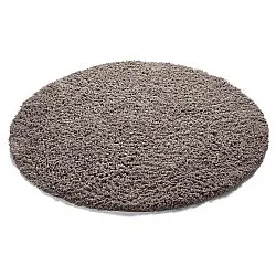 Rundt tæppe - Combarro Solid Cotton Shaggy (taupe)