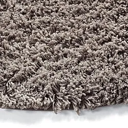 Rundt tæppe - Combarro Solid Cotton Shaggy (taupe)