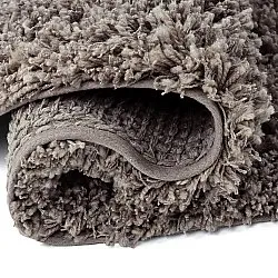 Rundt tæppe - Combarro Solid Cotton Shaggy (taupe)