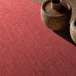 Rundt tæppe - Hamilton (dyb rød)