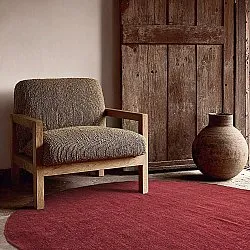 Rundt tæppe - Hamilton (dyb rød)