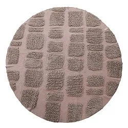 Rundt tæppe - Otranto Natural Cotton Shaggy (taupe)