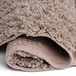 Rundt tæppe - Otranto Natural Cotton Shaggy (taupe)