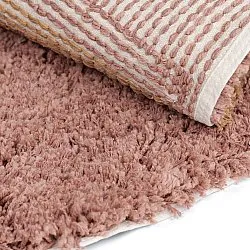 Rundt tæppe - Perast Natural Cotton Shaggy (multi)