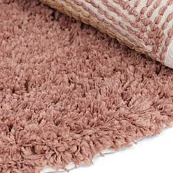Rundt tæppe - Perast Natural Cotton Shaggy (multi)