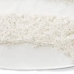 Rundt tæppe - Sivota Natural Cotton Shaggy (off-white)
