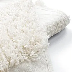 Rundt tæppe - Sivota Natural Cotton Shaggy (off-white)