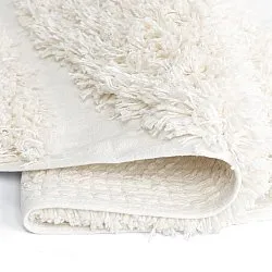 Rundt tæppe - Sivota Natural Cotton Shaggy (off-white)