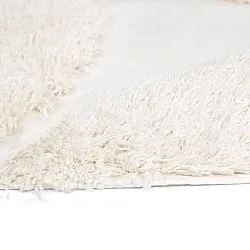 Rundt tæppe - Sivota Natural Cotton Shaggy (off-white)