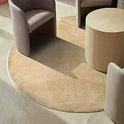 Runde tæpper - Aranga Super Soft Fur (mørk beige)