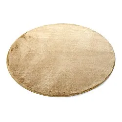 Runde tæpper - Aranga Super Soft Fur (mørk beige)