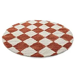 Runde tæpper - Albi (hvid/orange)