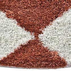 Runde tæpper - Albi (hvid/orange)