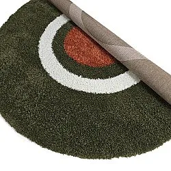 Runde tæpper - Alsace (grøn/hvid/orange)