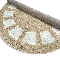 Runde tæpper - Asilah (beige/hvid)