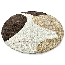 Runde tæpper - Chiniot (brun/beige/hvid)