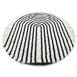 Runde tæpper - Cluny (hvid/sort)