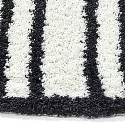 Runde tæpper - Cluny (hvid/sort)