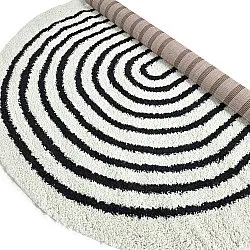 Runde tæpper - Cluny (hvid/sort)