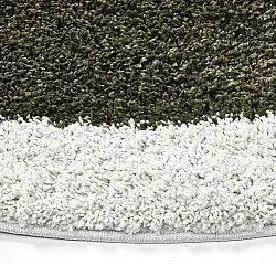 Runde tæpper - Conques (grøn/hvid)