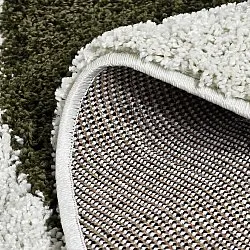 Runde tæpper - Conques (grøn/hvid)