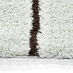 Runde tæpper - Eze (hvid/brun)